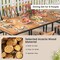 9 Pieces Patio Dining Set with 1.9 Inch Umbrella Hole and Seat Cushions